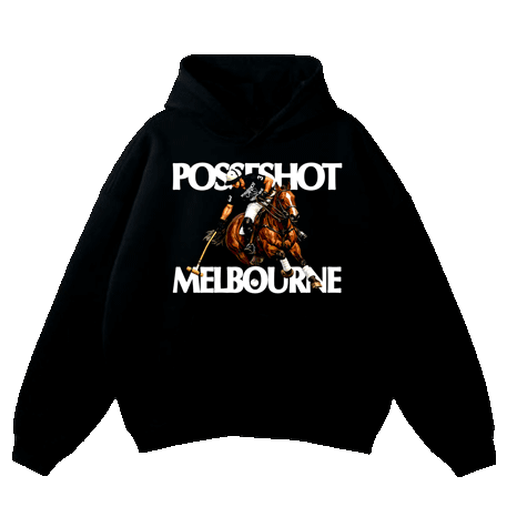 POLO POSSE FRONT PRINT HOODIE [BLACK , BLUE AND GREEN]