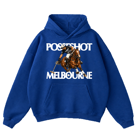 POLO POSSE FRONT PRINT HOODIE [BLACK , BLUE AND GREEN]